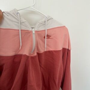 3/4 crop zip Nike hoodie